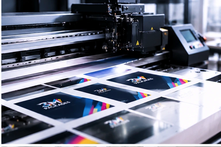 Large-format press printing 3M Packages cards