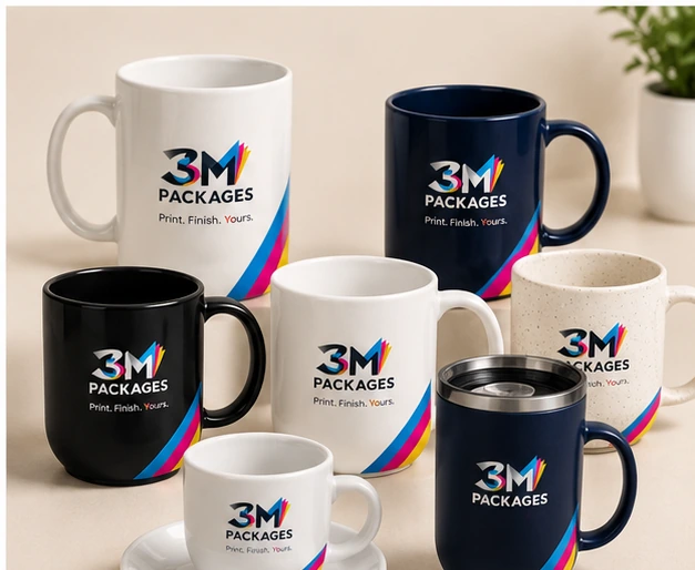 Custom printed mugs and cups by 3M Packages in Karachi