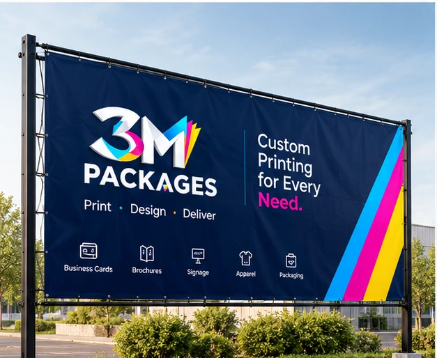 Large format panaflex banners printed by 3M Packages in Karachi
